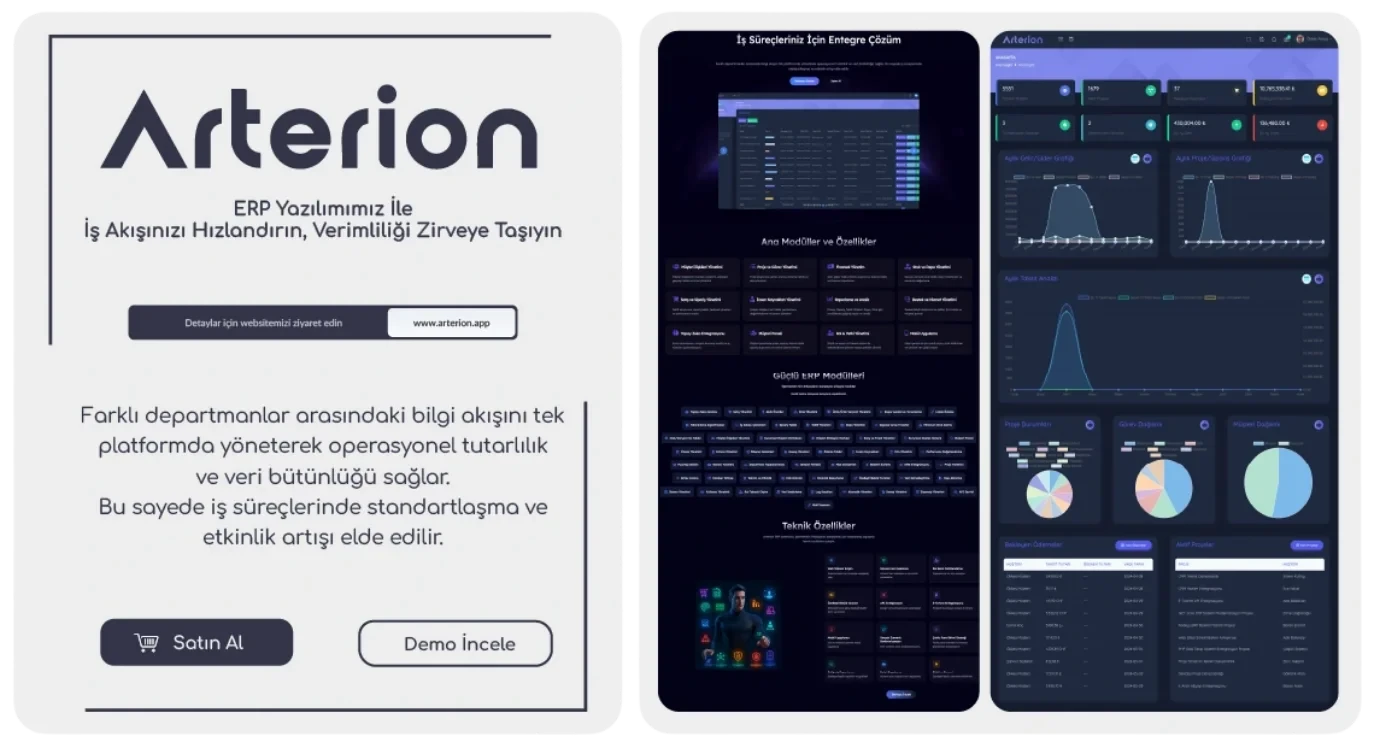 Arterion ERP - İş Süreçleriniz İçin Entegre Çözüm