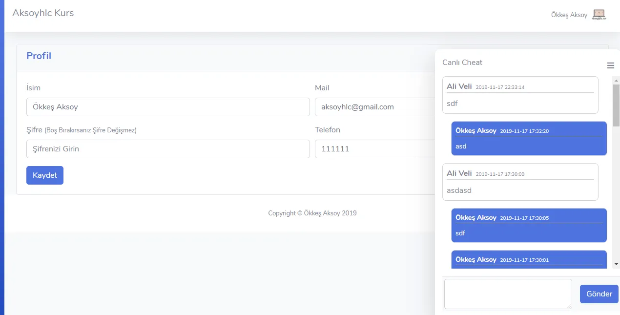 Ücretsiz PHP Chat Scripti