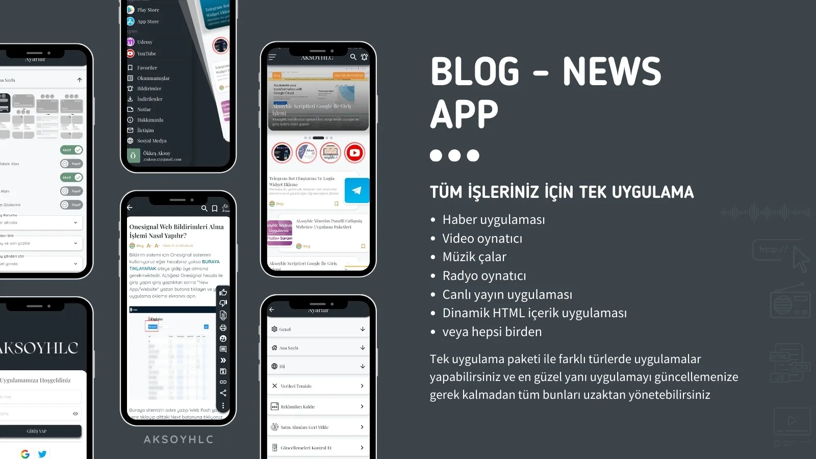 Aksoyhlc Blog-Haber Uygulaması | Haber, Radyo, Video, Canlı Yayın, Müzik, Webview