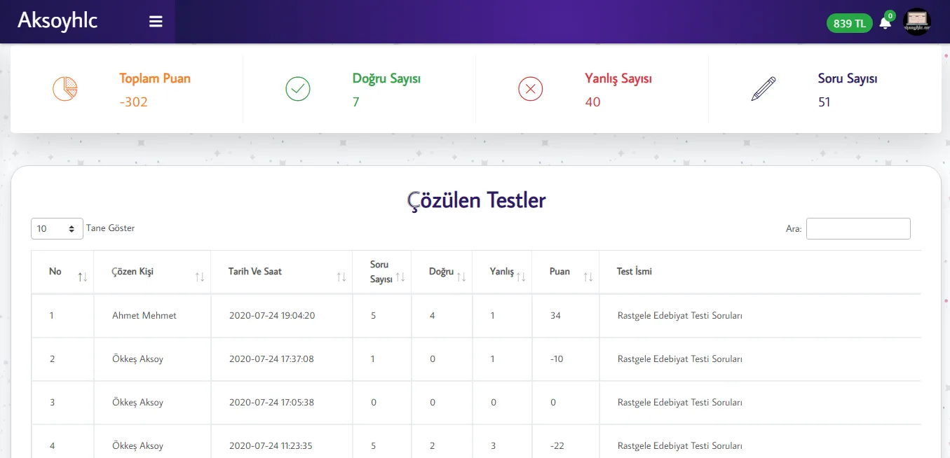Aksoyhlc Bilgi Yarışması - Online Test Çözme Scripti v3 | Mobil Uygulama Hediye