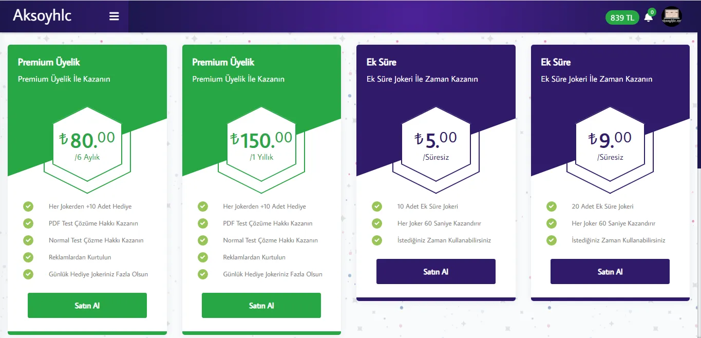 Aksoyhlc Bilgi Yarışması - Online Test Çözme Scripti v3 | Mobil Uygulama Hediye