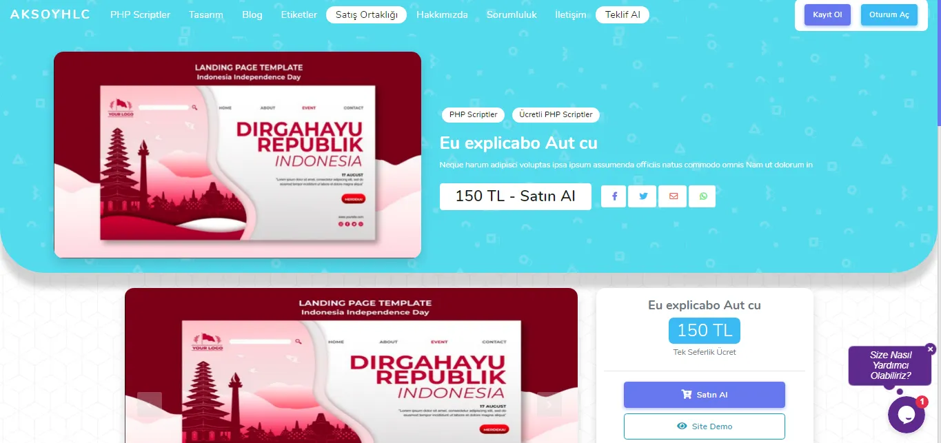 Aksoyhlc Dijital Ürün (Script-Tema-Tasarım-Kod-Hesap-Makale) Satış Scripti