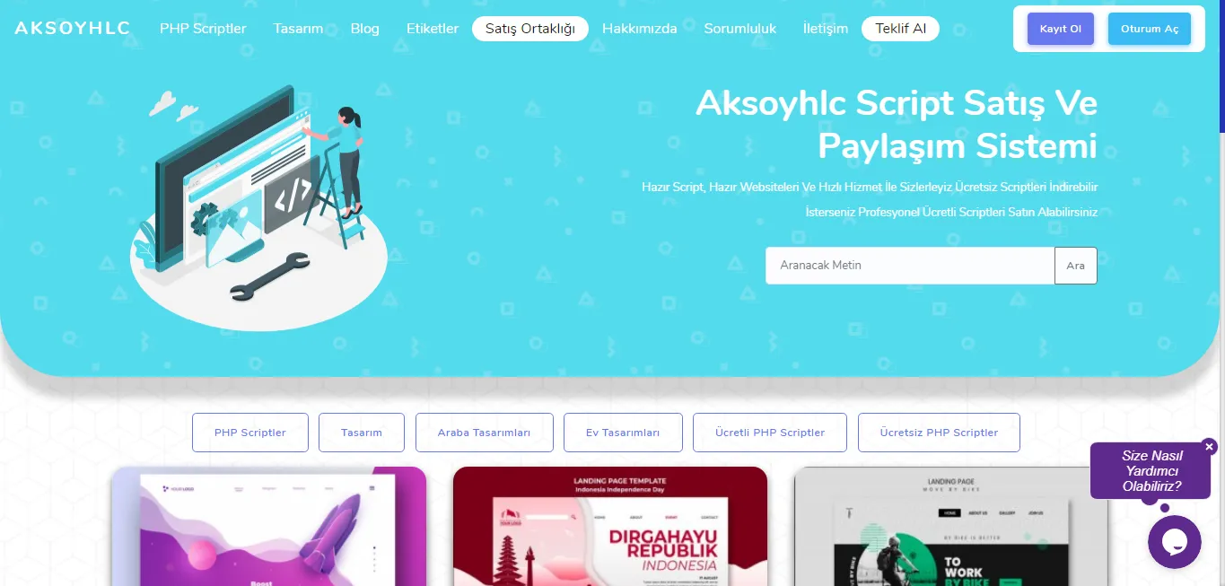 Aksoyhlc Dijital Ürün (Script-Tema-Tasarım-Kod-Hesap-Makale) Satış Scripti